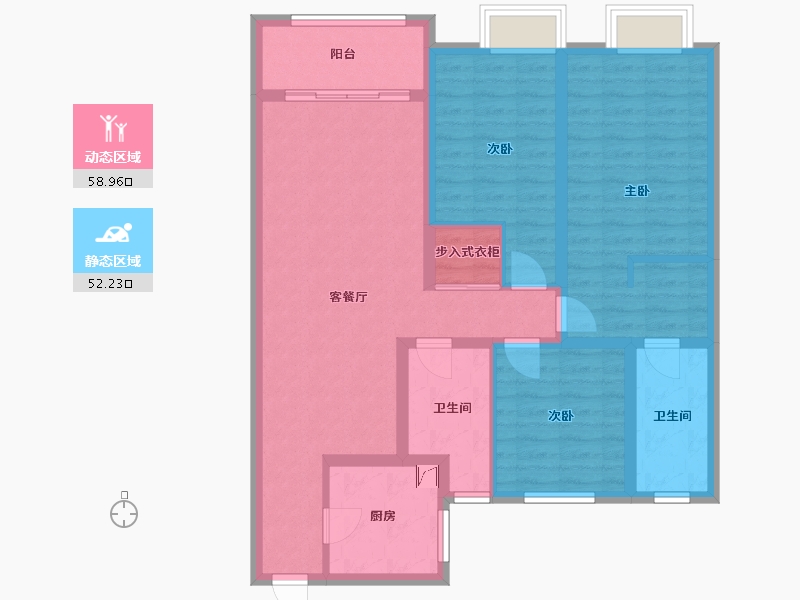 江苏省-连云港市-韵湖澜湾-98.55-户型库-动静分区