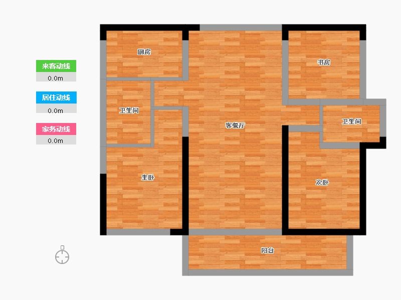 湖南省-长沙市-中建嘉和城凤凰台-85.27-户型库-动静线