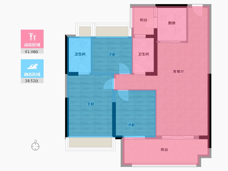 贵州省-贵阳市-中海映山湖-91.86-户型库-动静分区