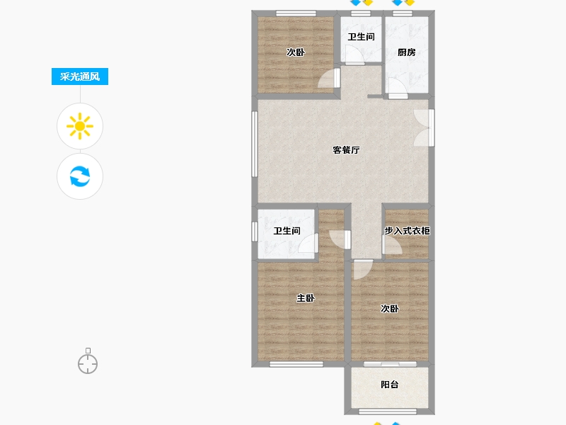 山东省-德州市-澳海清华府-95.00-户型库-采光通风