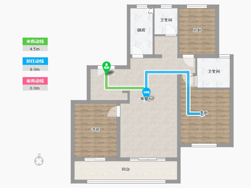 江苏省-盐城市-吾悦和府-109.00-户型库-动静线