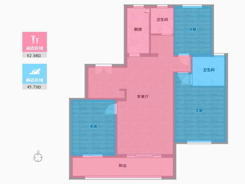 江苏省-盐城市-吾悦和府-109.00-户型库-动静分区