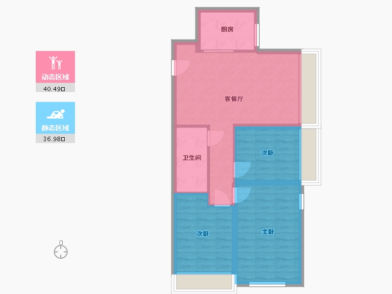 山东省-烟台市-中海万锦公馆-84.00-户型库-动静分区