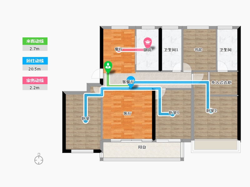 浙江省-湖州市-桐昆名仕府-109.60-户型库-动静线