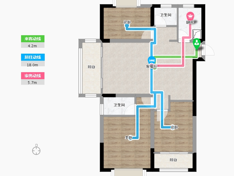 山东省-菏泽市-中北新都心-110.00-户型库-动静线