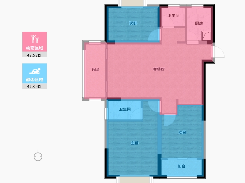 山东省-菏泽市-中北新都心-110.00-户型库-动静分区