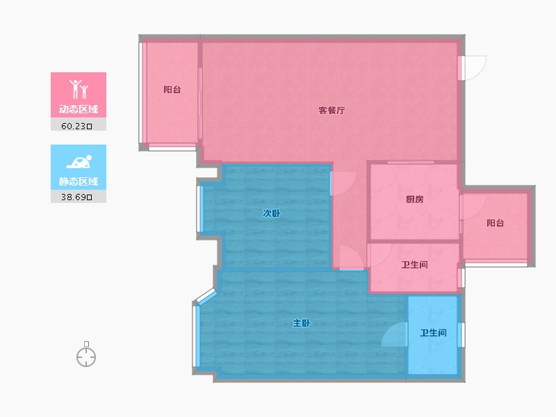 广东省-广州市-丽江花园左岸-89.00-户型库-动静分区