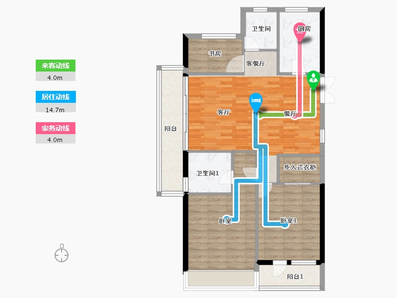 浙江省-湖州市-得力金宸湾-93.60-户型库-动静线