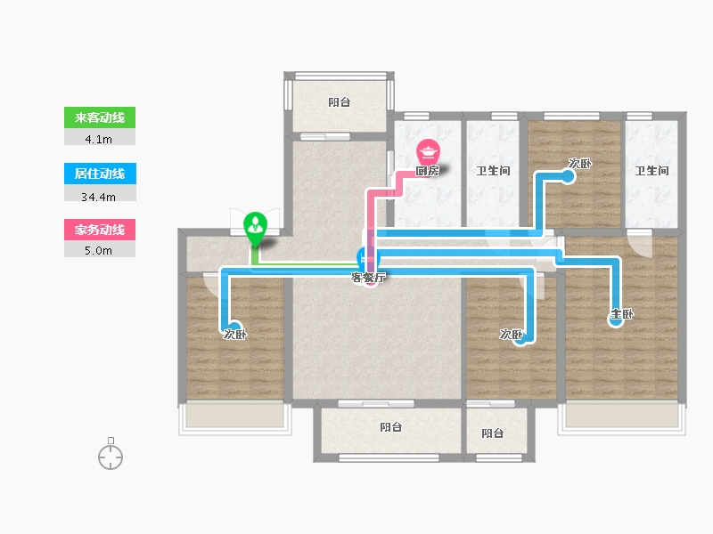 江苏省-扬州市-中信泰富锦棠-127.00-户型库-动静线