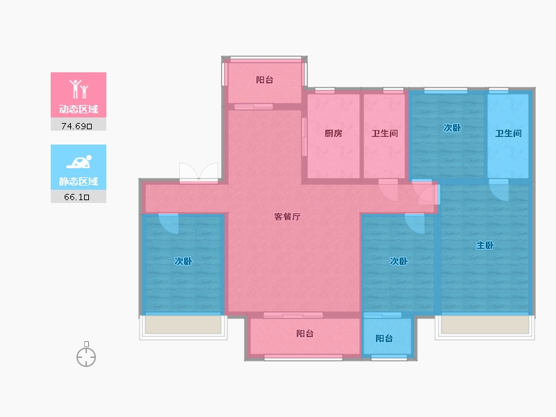 江苏省-扬州市-中信泰富锦棠-127.00-户型库-动静分区