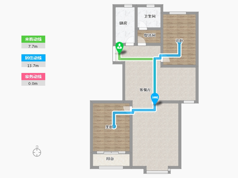 河北省-廊坊市-明珠广场燕南家园-100.00-户型库-动静线