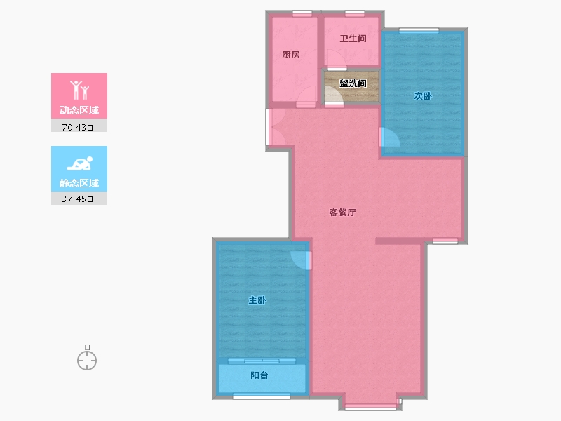 河北省-廊坊市-明珠广场燕南家园-100.00-户型库-动静分区