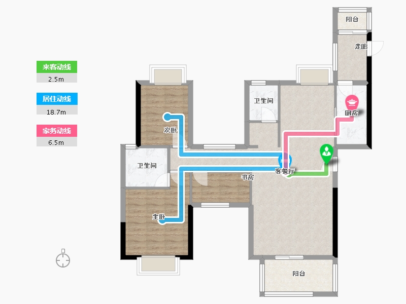 江西省-赣州市-豪门新城-99.69-户型库-动静线