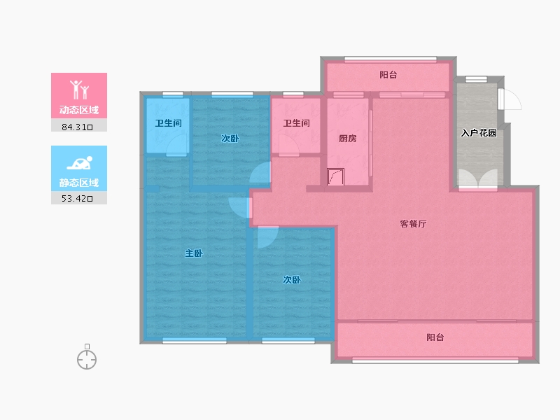 山西省-临汾市-四季花都-131.00-户型库-动静分区