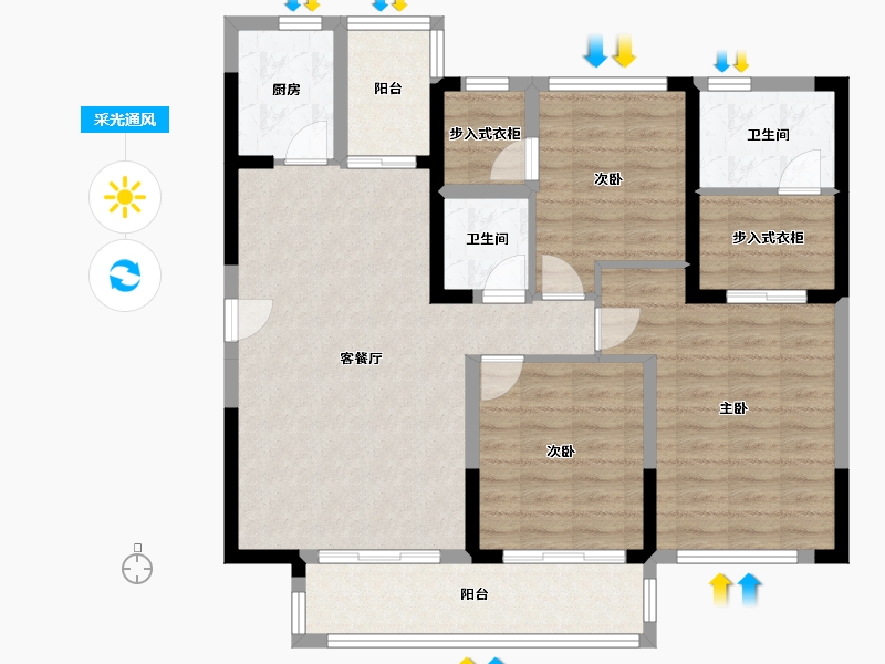 四川省-成都市-金山郡-84.00-户型库-采光通风