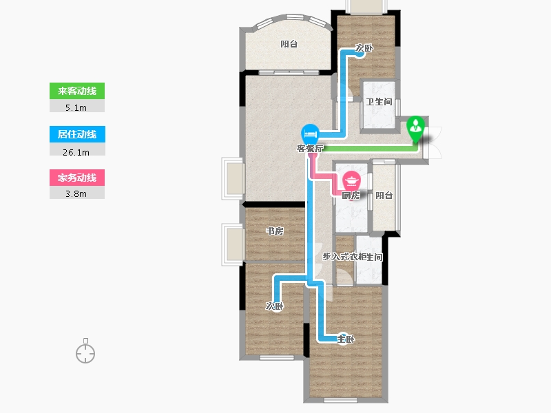 广东省-云浮市-翠辉财富公馆-99.72-户型库-动静线