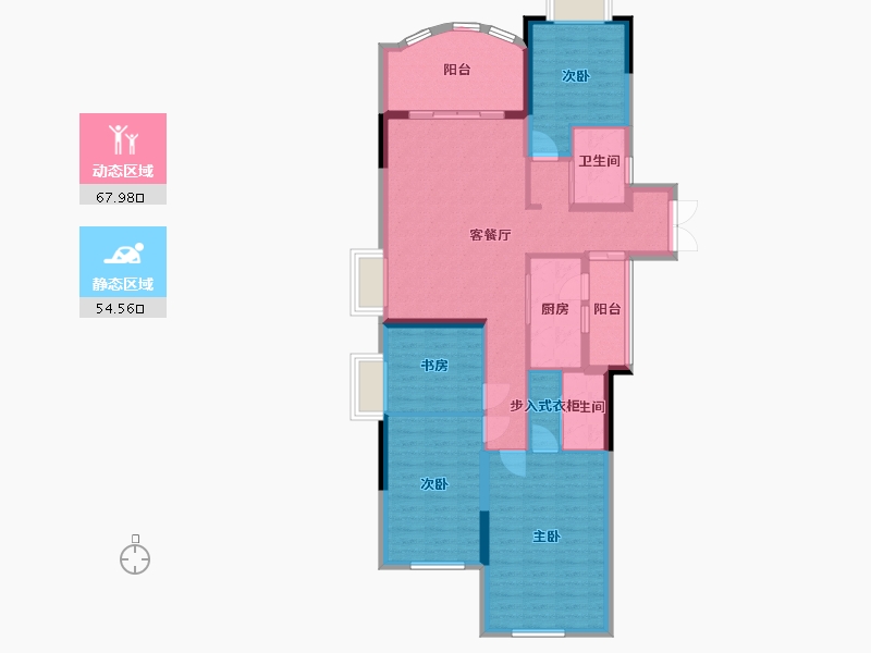 广东省-云浮市-翠辉财富公馆-99.72-户型库-动静分区