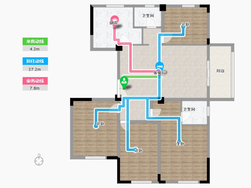 河北省-承德市-一号公馆-156.00-户型库-动静线