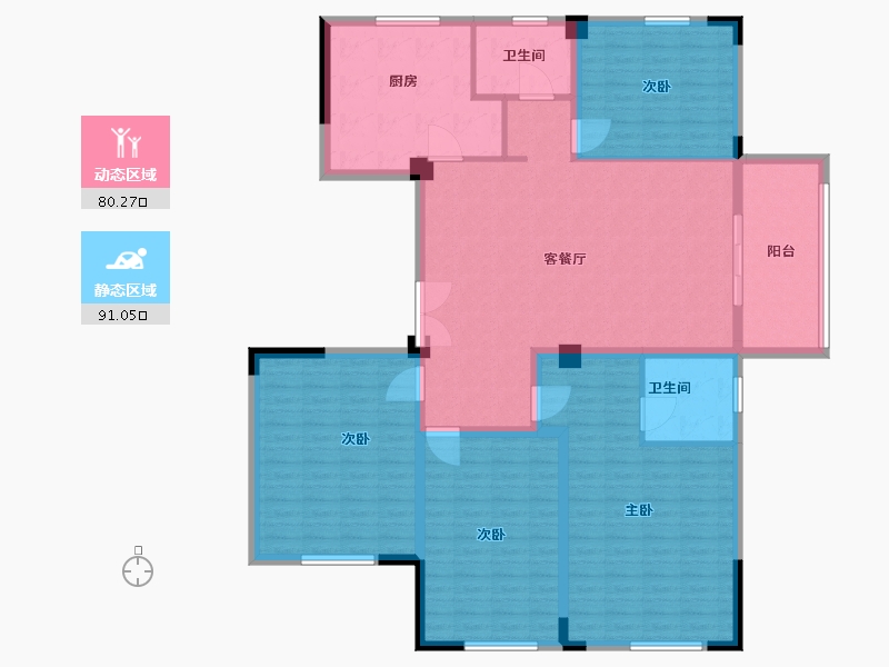 河北省-承德市-一号公馆-156.00-户型库-动静分区