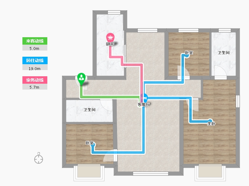 黑龙江省-哈尔滨市-汇智五洲城-96.00-户型库-动静线