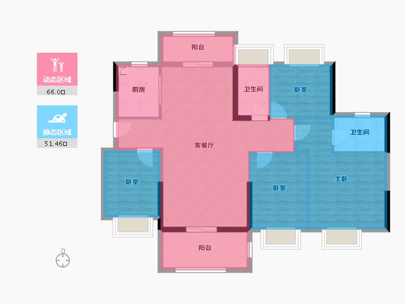 广东省-阳江市-天悦-108.00-户型库-动静分区