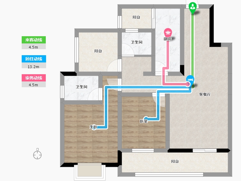 四川省-绵阳市-水晶郦城-108.00-户型库-动静线