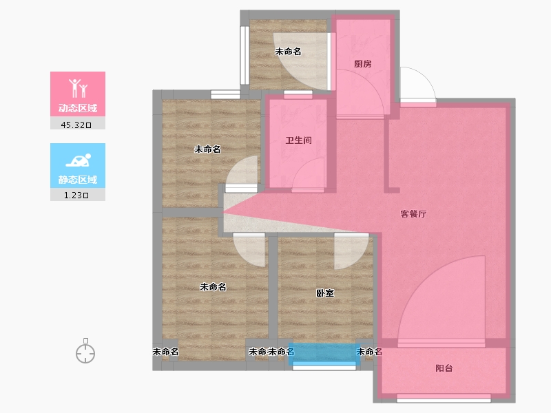 湖南省-岳阳市-金茂洞庭生态创新城-73.45-户型库-动静分区