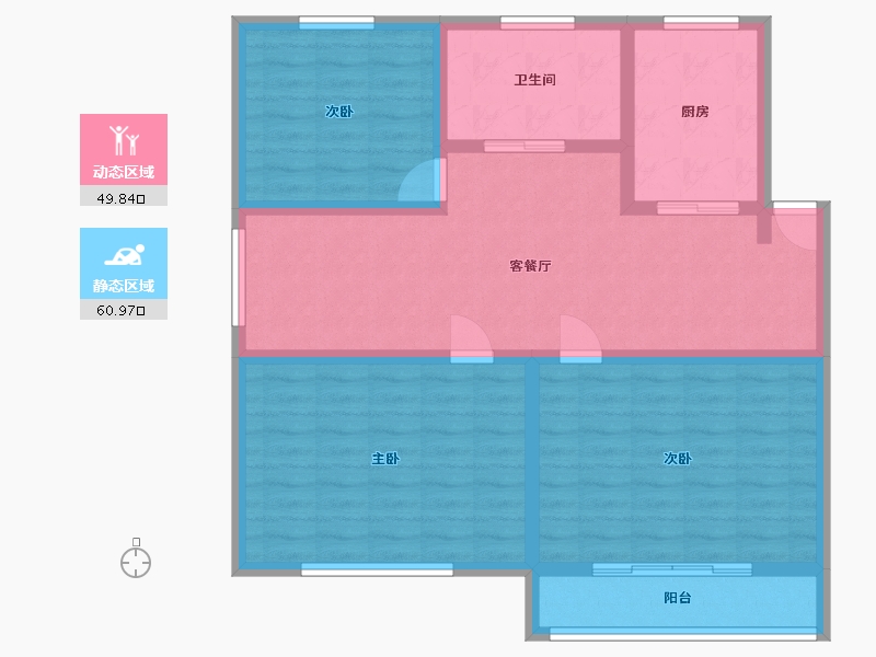 安徽省-合肥市-方桥新镇-90.00-户型库-动静分区