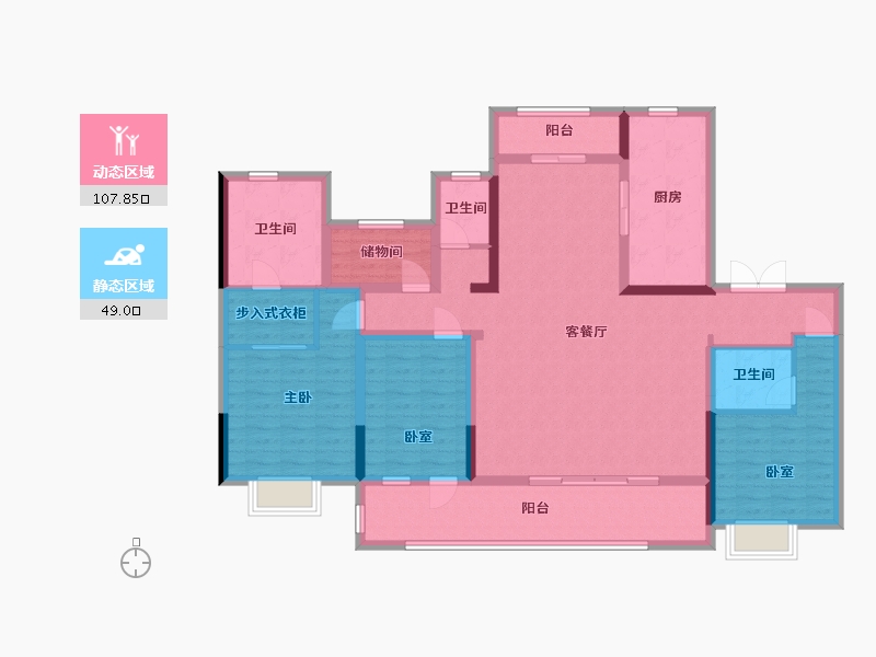 江苏省-常州市-熙华雅园-150.00-户型库-动静分区