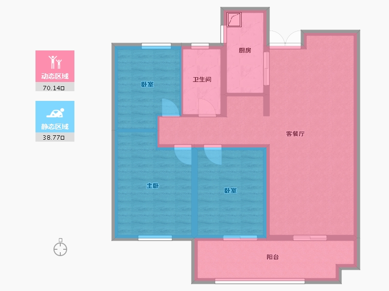 山东省-菏泽市-中南花城-98.00-户型库-动静分区