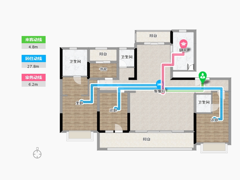 江苏省-常州市-熙华雅园-151.00-户型库-动静线