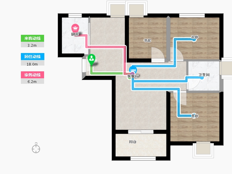 福建省-厦门市-特房莱昂公馆-66.00-户型库-动静线