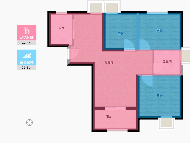 福建省-厦门市-特房莱昂公馆-66.00-户型库-动静分区