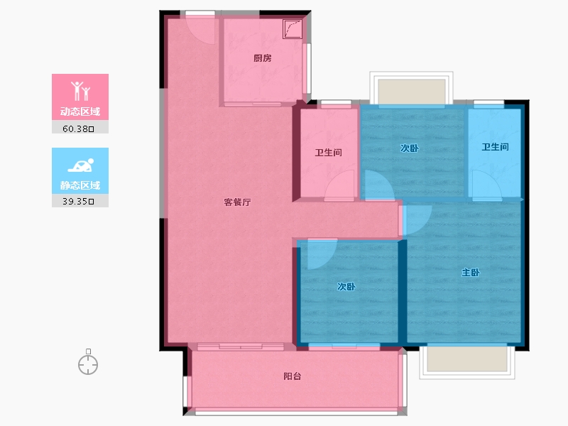 江苏省-南通市-中南江滨悦-90.00-户型库-动静分区