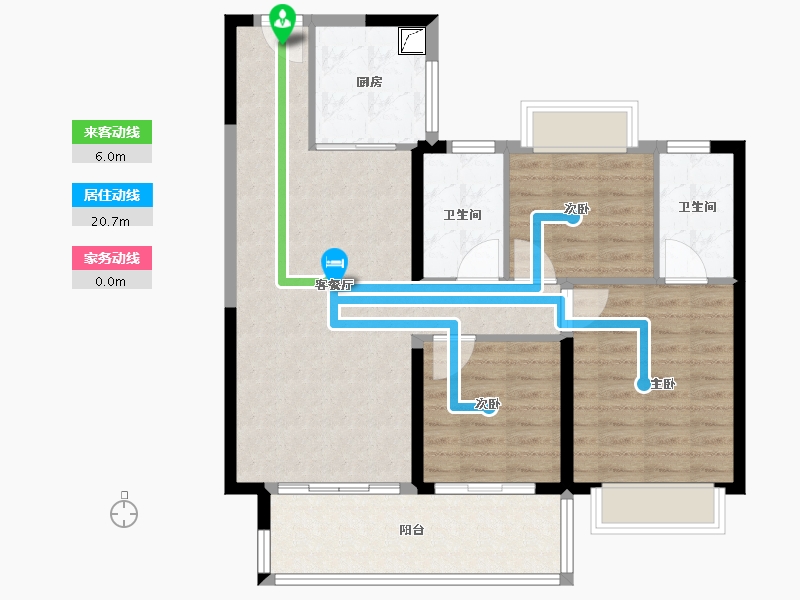 江苏省-南通市-中南江滨悦-90.00-户型库-动静线