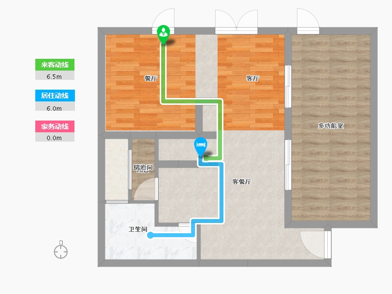 浙江省-湖州市-绿城·长兴桃花源-68.78-户型库-动静线