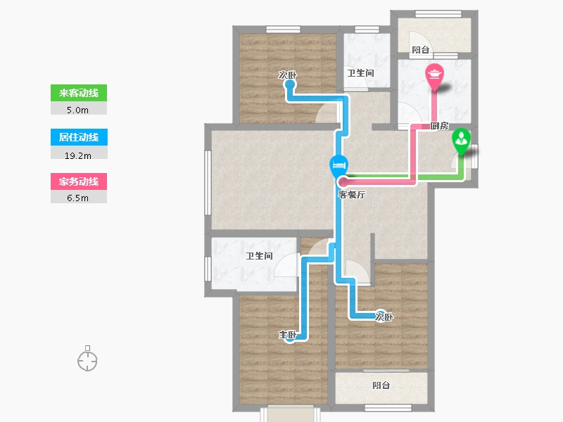 山东省-德州市-阳光幸福城-98.00-户型库-动静线