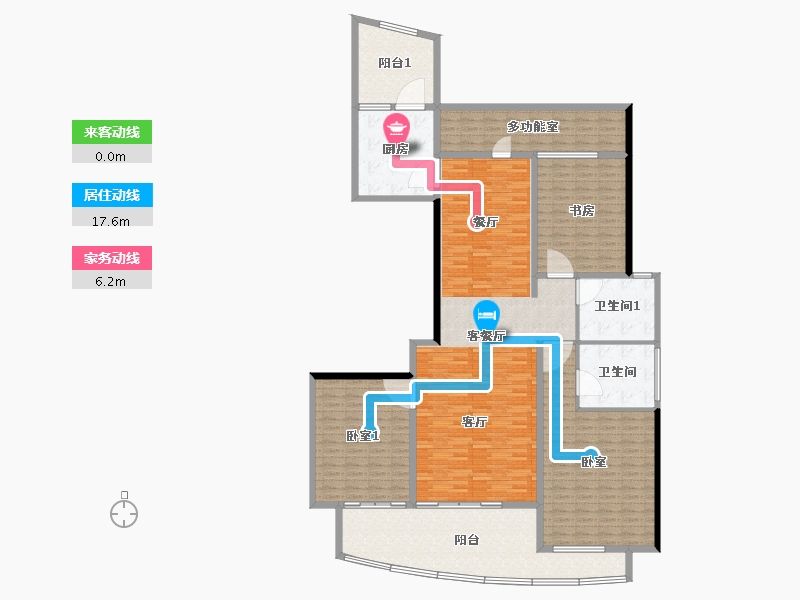 浙江省-湖州市-琥珀公馆-209.44-户型库-动静线