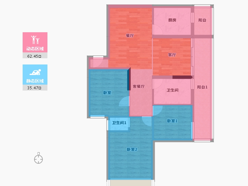 广东省-惠州市-汇一城-86.37-户型库-动静分区