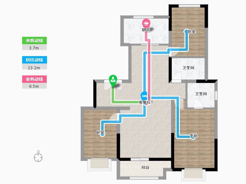 内蒙古自治区-通辽市-通辽富力城-119.12-户型库-动静线