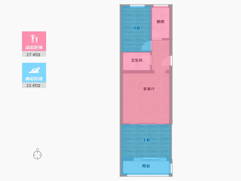 北京-北京市-石园-东区-59.74-户型库-动静分区