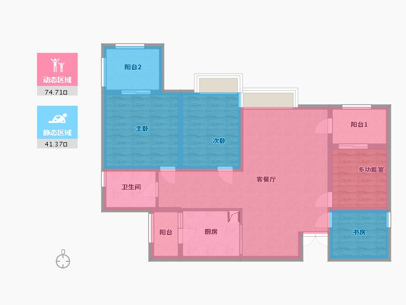 北京-北京市-12公寓-108.00-户型库-动静分区