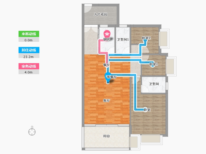 广东省-惠州市-国香金湾雅苑-95.60-户型库-动静线