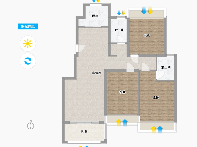 江西省-抚州市-美墅-98.00-户型库-采光通风