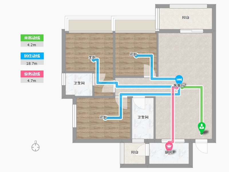 广西壮族自治区-南宁市-南站新城-90.00-户型库-动静线