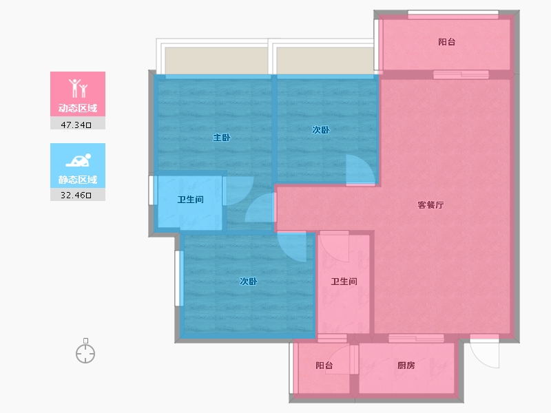 广西壮族自治区-南宁市-南站新城-90.00-户型库-动静分区