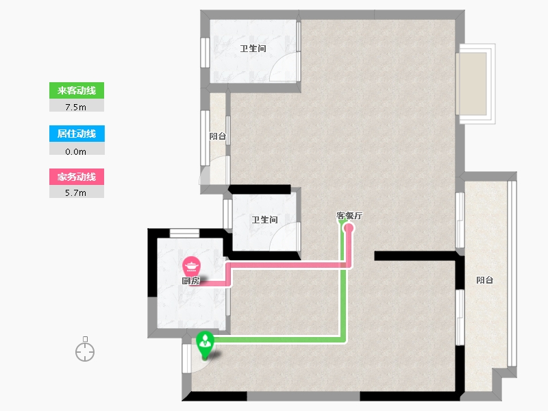 浙江省-温州市-中梁新都华庭-80.31-户型库-动静线