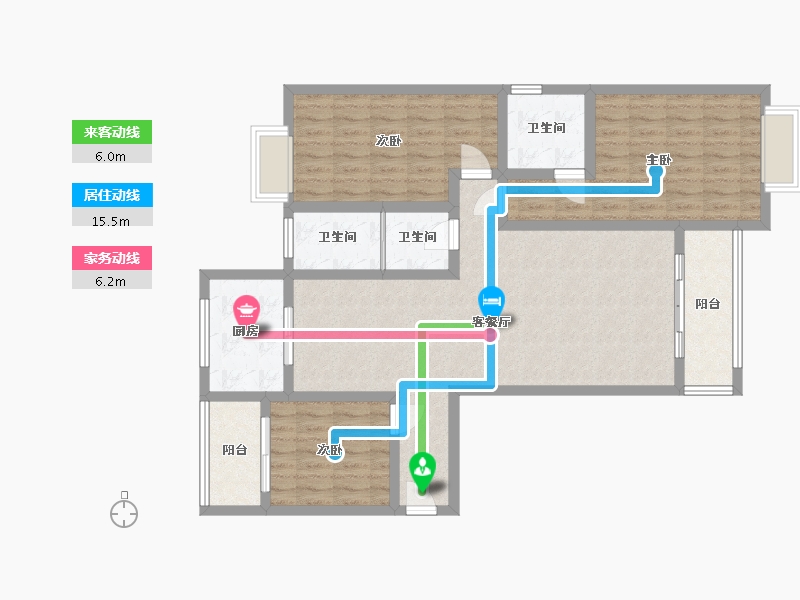 湖南省-衡阳市-宜府锦城-127.00-户型库-动静线