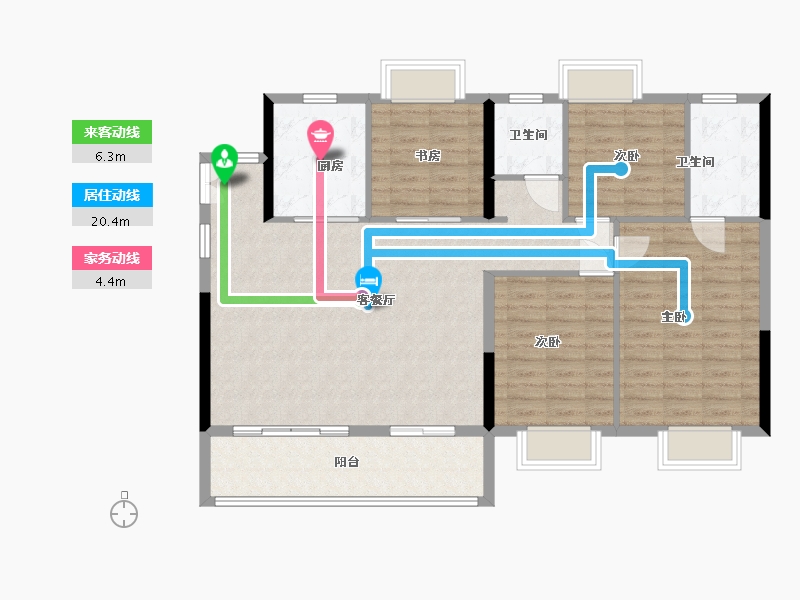 福建省-福州市-大东海晋棠府-115.00-户型库-动静线