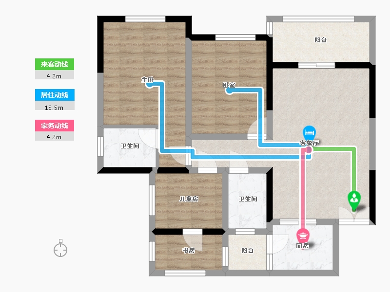 四川省-巴中市-成中·江与城-84.00-户型库-动静线